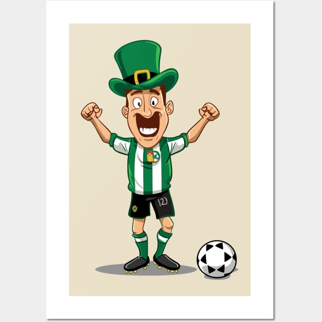 leprechaun wearing football kits Wall Art by YuriArt